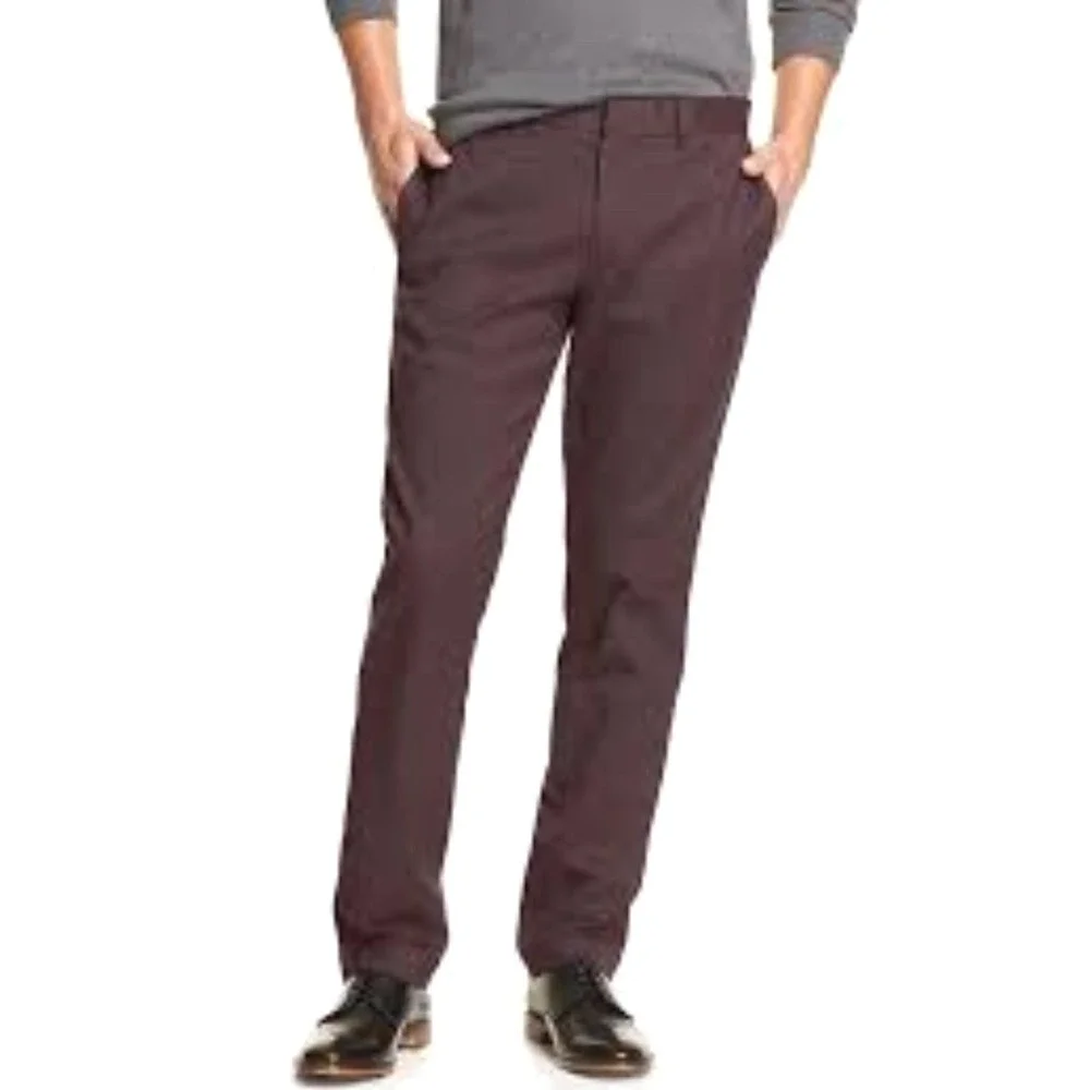 Banana Republic‎ Men's Aiden Straight Chino Pants French Roast Sz 38x32
